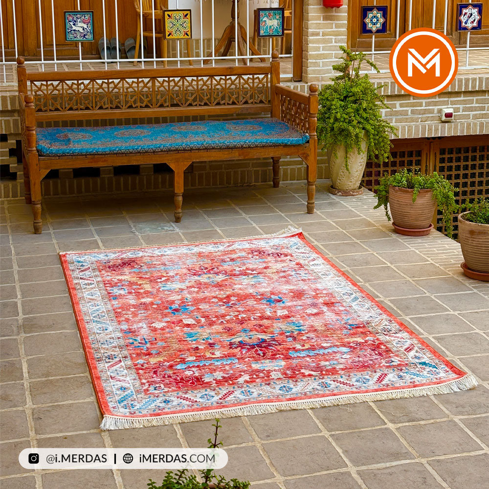 فرش کهنه نما کد N00215 زمینه تمام رنگ